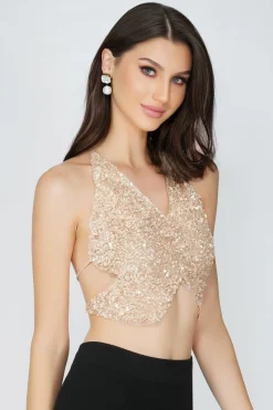 Butterfly Top In Blush Nude