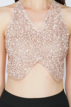 Butterfly Top In Blush Nude