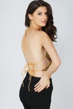Butterfly Top In Gold