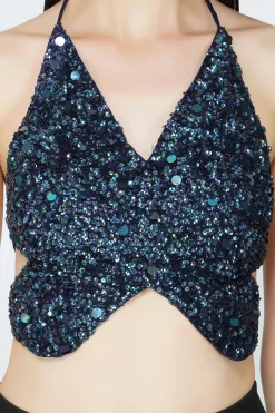 Butterfly Top In Navy Blue
