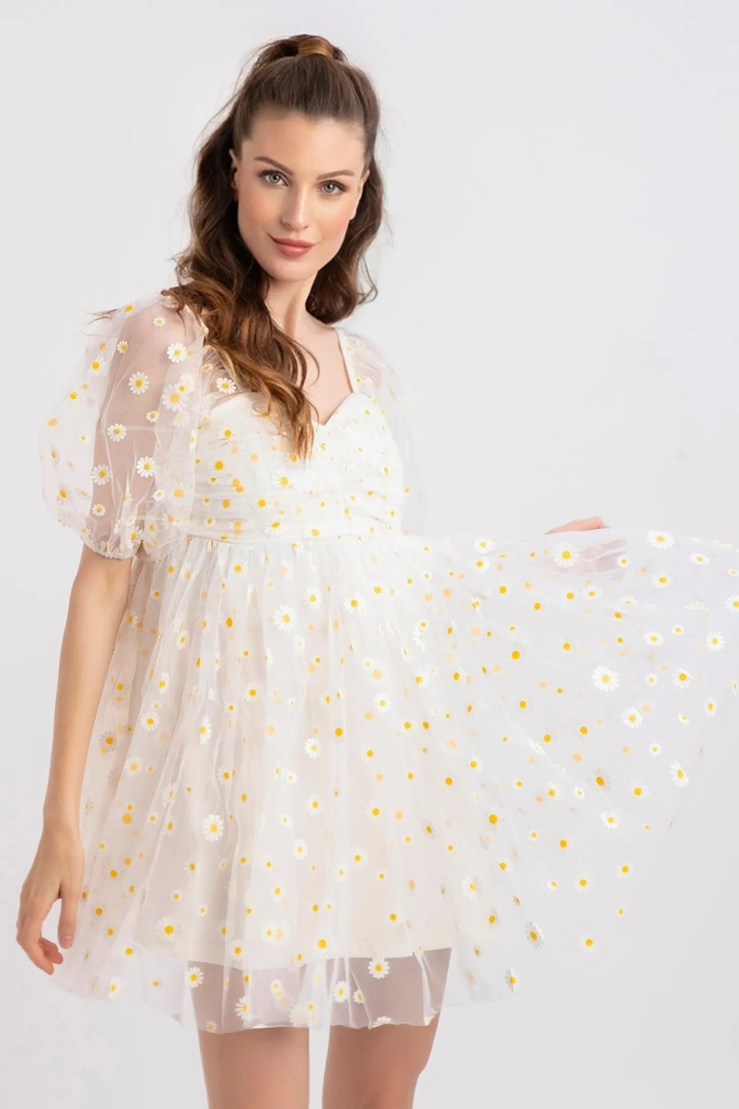 Daisy Tulle Mini Dress