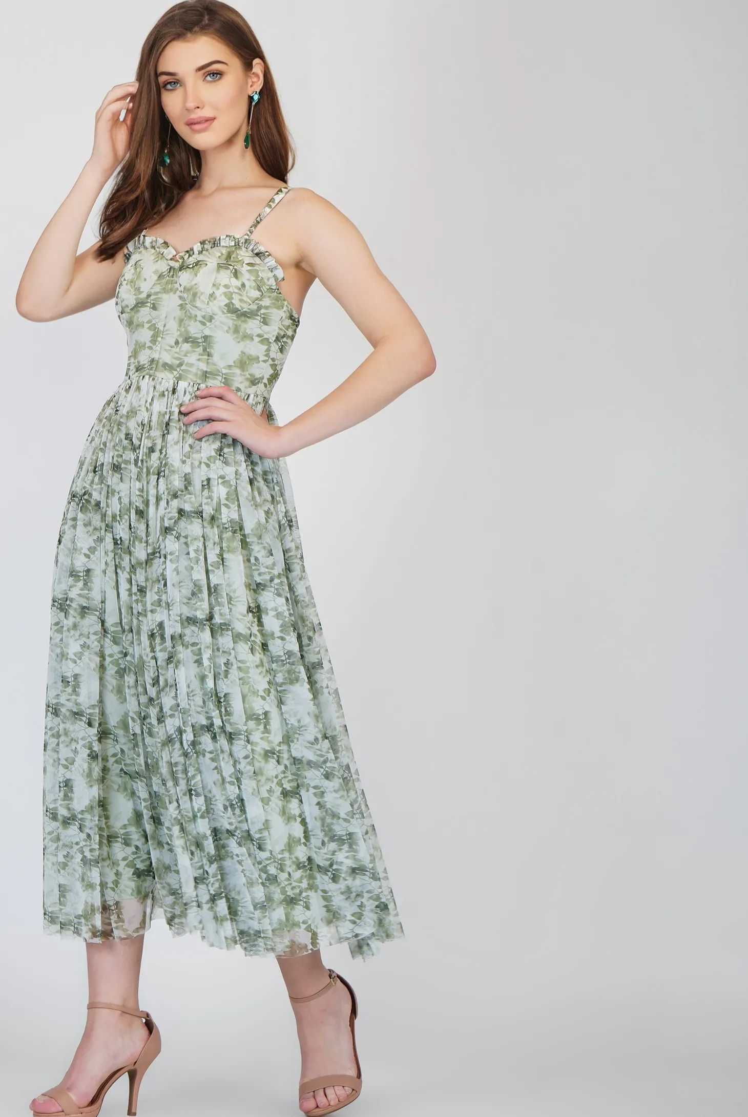 Dane Green Corset Midi Dress