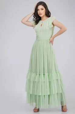 Diva Sage Green Tulle Bridesmaid Dress