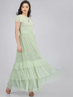 Diva Sage Green Tulle Bridesmaid Dress