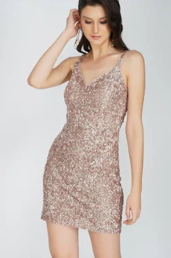 Greyson Mink Sequin Mini Dress