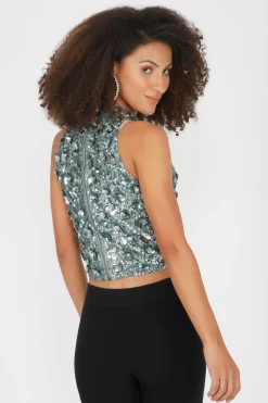 Gui Beaded Top In Teal