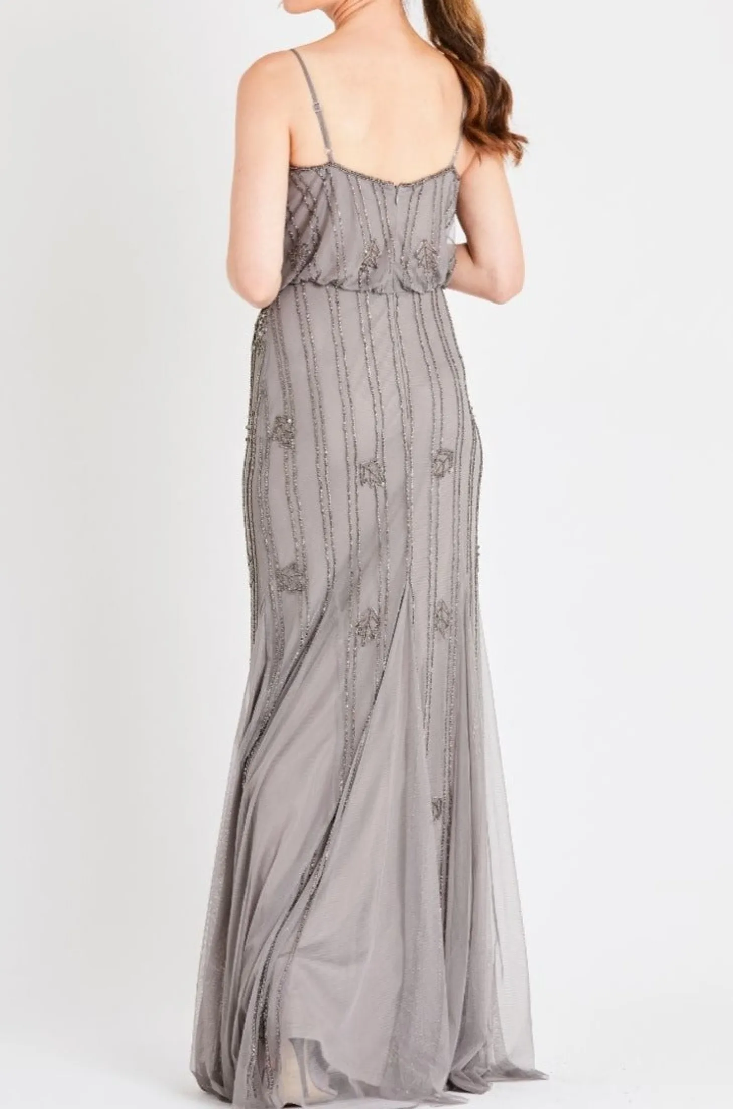 Keeva Grey Bridesmaid Maxi Dress