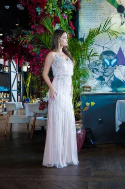Keeva Nude Blush Bridesmaid Dress