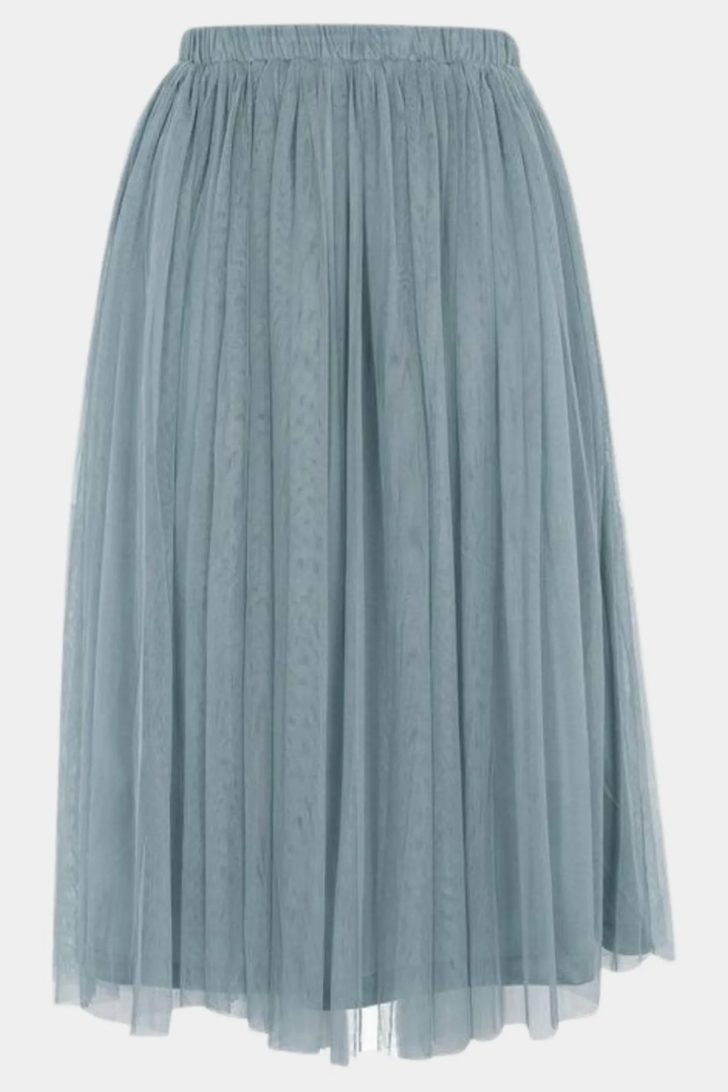 Merlin Teal Tulle Midi Skirt