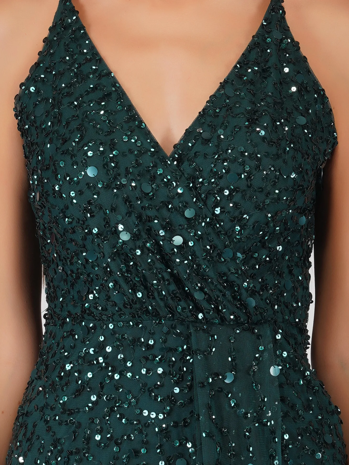 Nair Green Sequin Maxi Dress