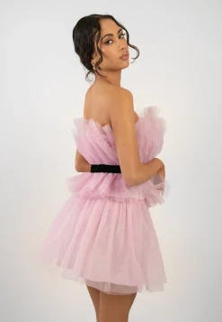 Nash Pink Tulle Mini Dress
