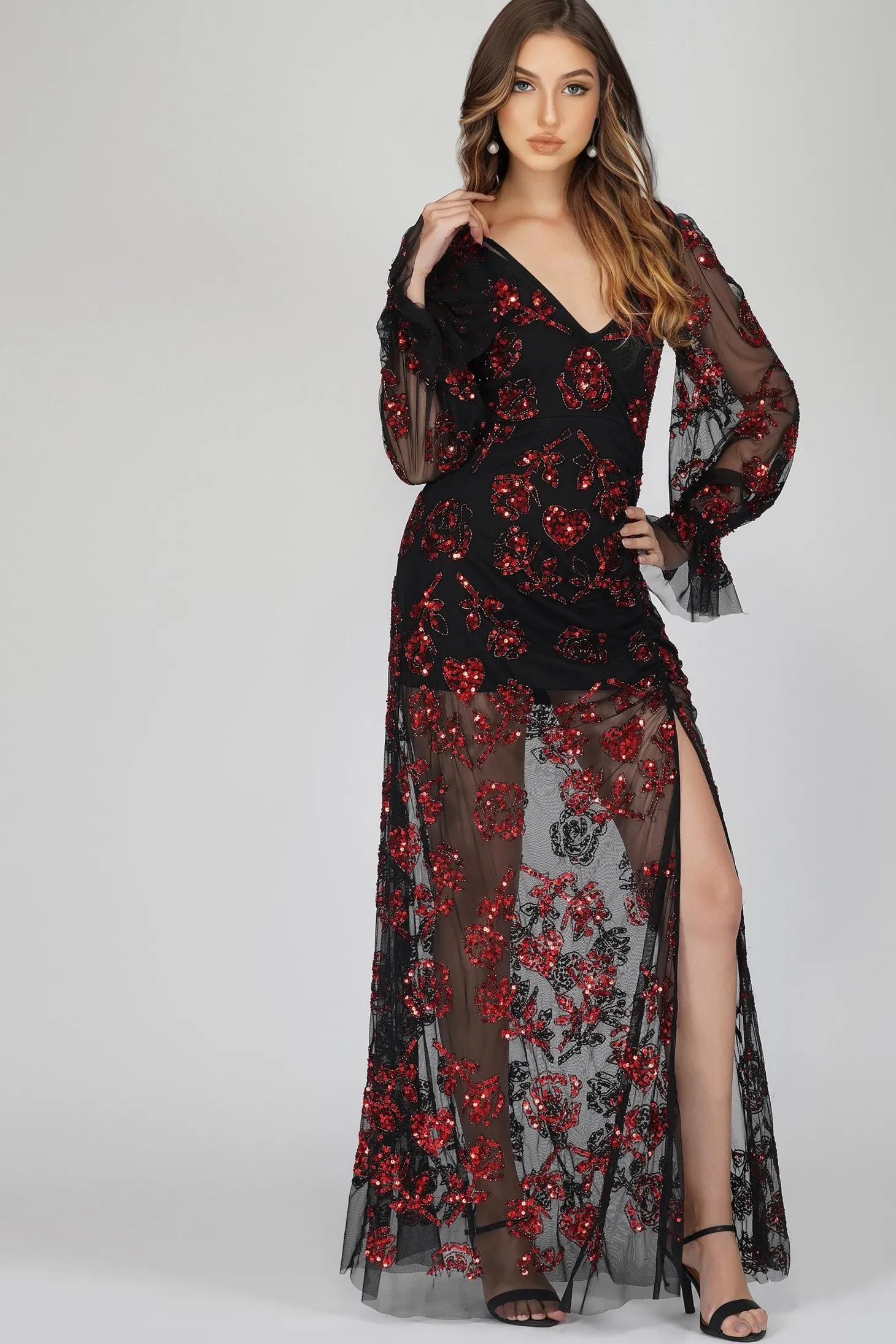 Nerissa Rose Embellished Maxi Dress