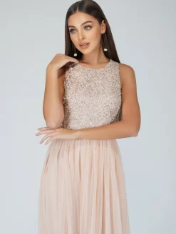 Nicasso Blush Pink Bridesmaid Maxi Dress