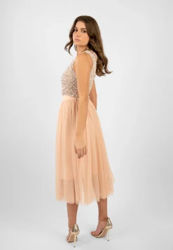 Picasso Nude Embellished Sequin Top