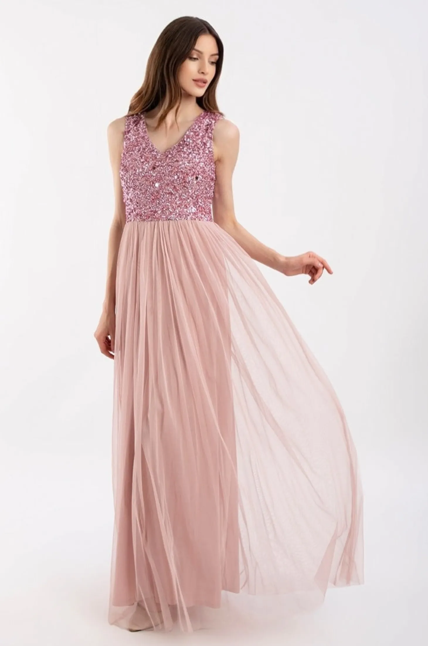 Picasso V Embellished Pink Bridesmaid Dress