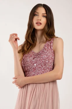 Picasso V Embellished Pink Bridesmaid Dress
