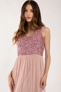 Picasso V Embellished Pink Bridesmaid Dress