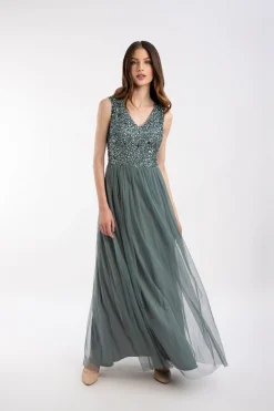 Picasso V Embellished Teal Bridesmaid Dress