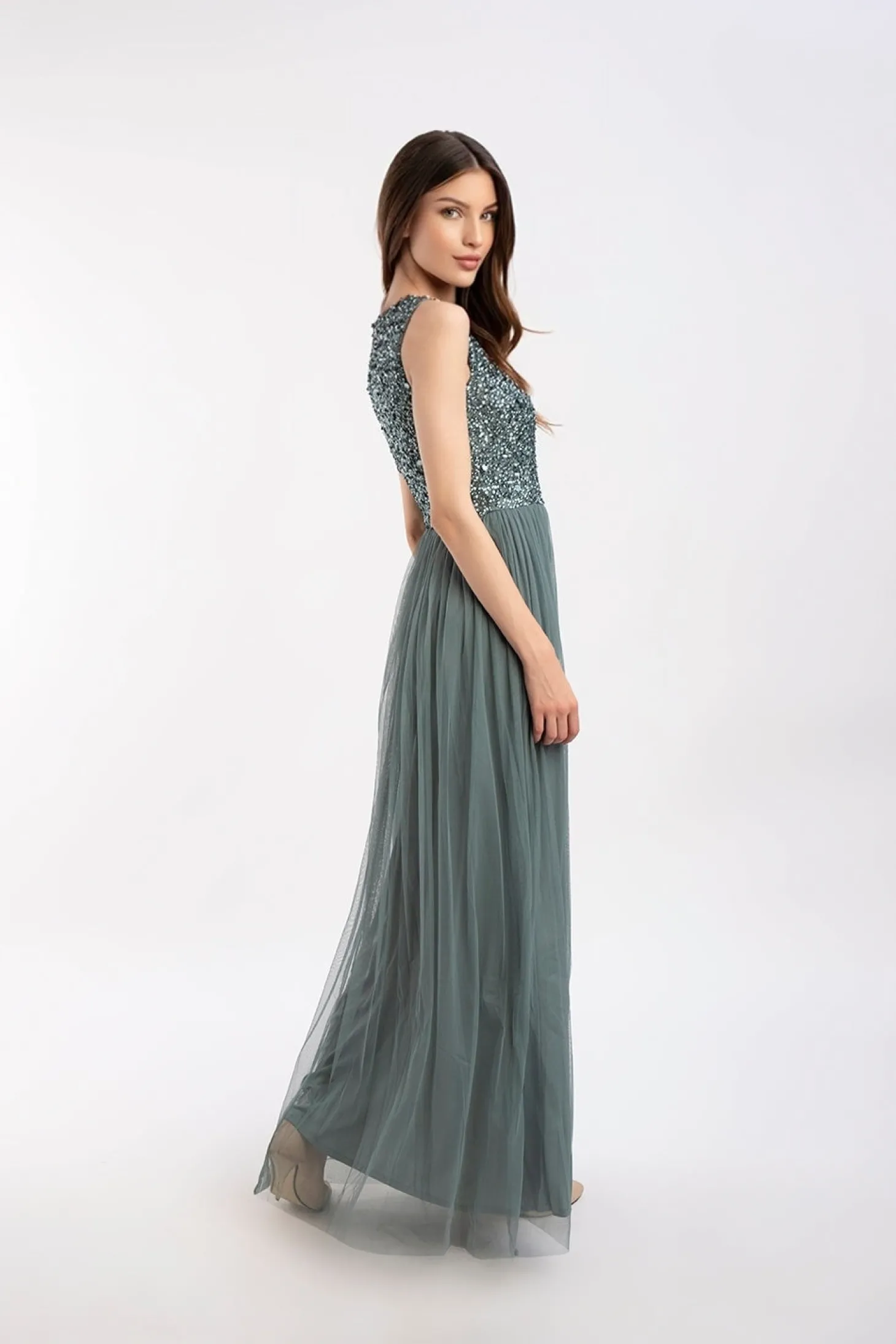 Picasso V Embellished Teal Bridesmaid Dress