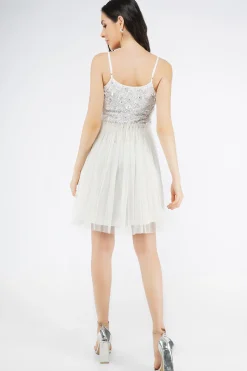 Riri White Tulle Mini Dress