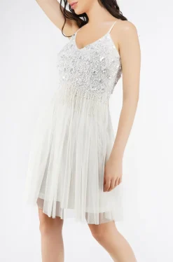 Riri White Tulle Mini Dress