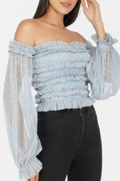 Rolf Top In Blue Polka