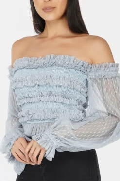 Rolf Top In Blue Polka