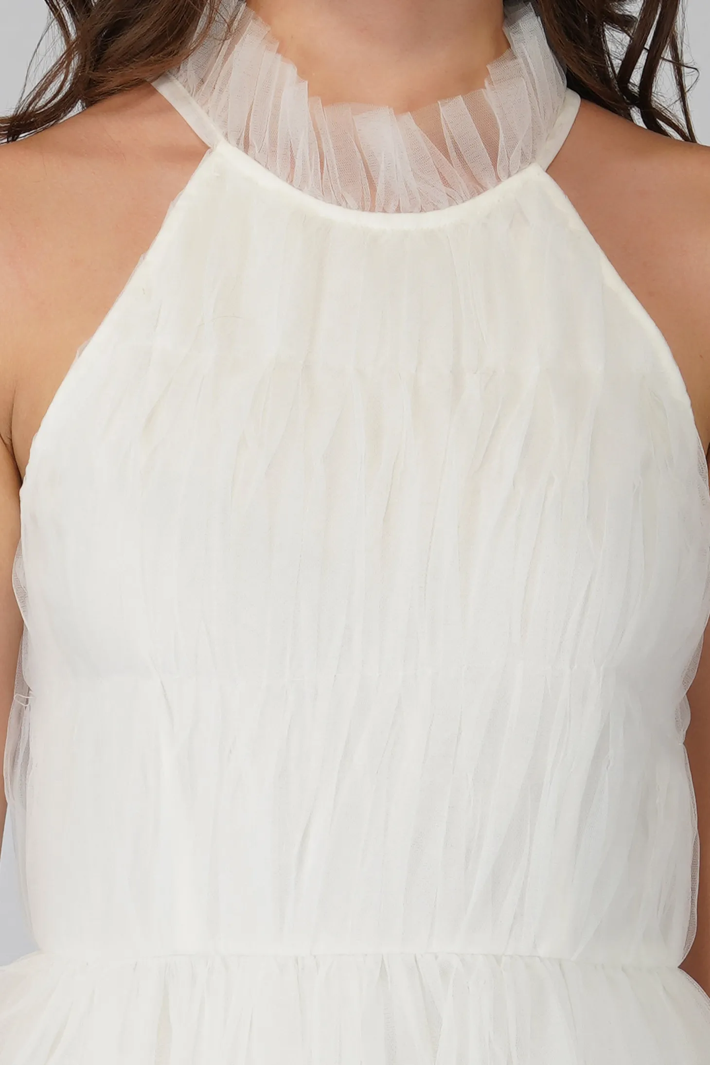 Safa Bridal Tulle Gown In Ivory