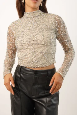 Scarlette Long Sleeve Embellished Top