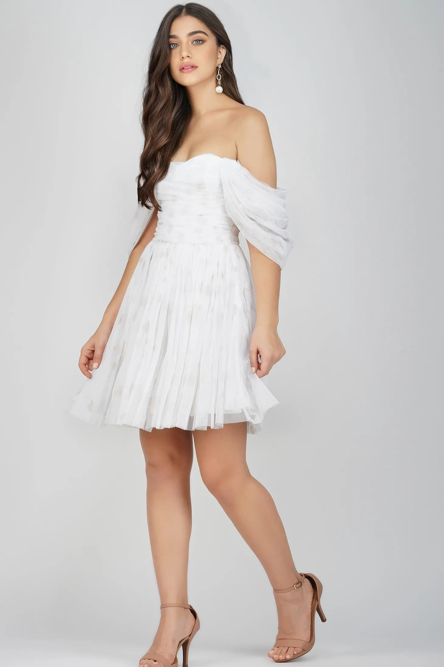Sydney Ivory Polka Mini Dress