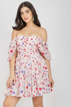 Sydney Rainbow Heart Mini Dress