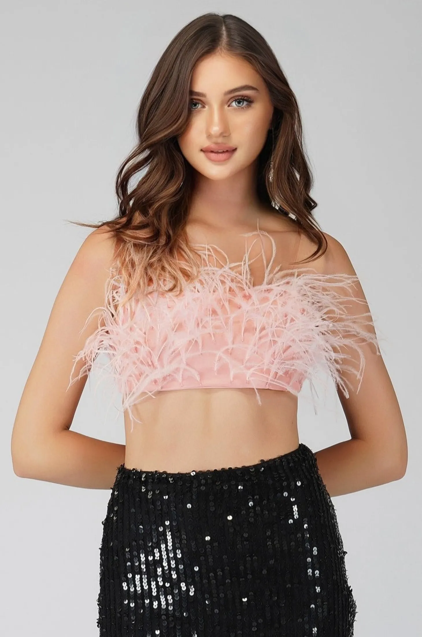 Xara Pink Feather Top